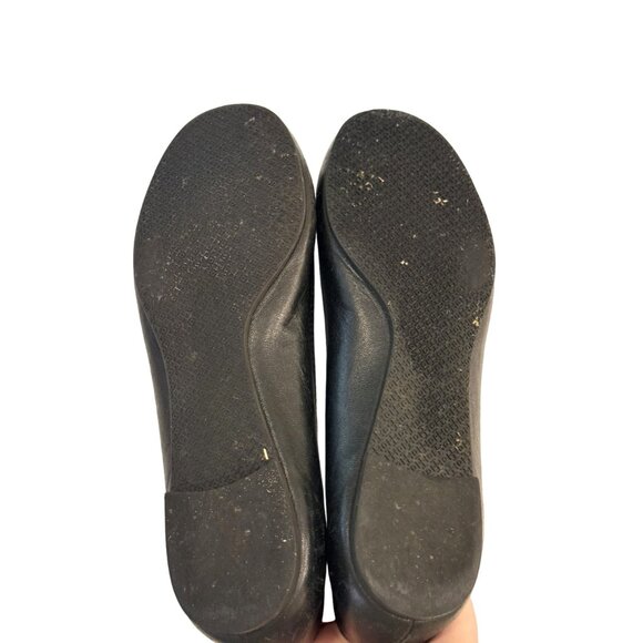 Tory Burch Black Flats with Gold Logo - Picture 7 of 9
